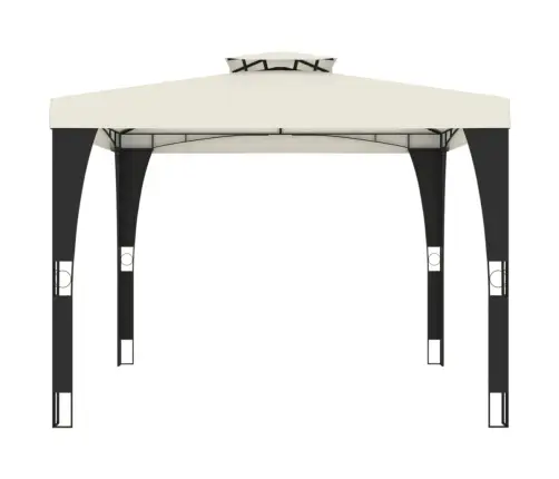 Nojume Ar Dubultu Jumtu, Krēmkrāsas, 2,98X2,98 M, Tērauds Vidaxl