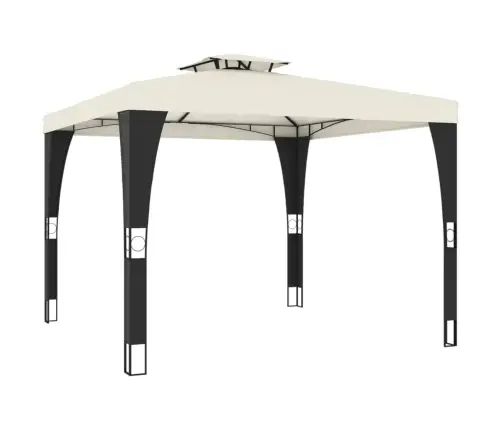 Nojume Ar Dubultu Jumtu, Krēmkrāsas, 2,98X2,98 M, Tērauds Vidaxl