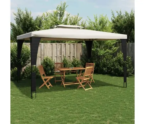 Kahekordse Katusega Paviljon, Kreemjas, 3,98X2,98 M, Teras