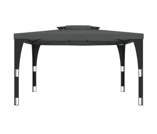 Nojume Ar Dubultu Jumtu, Antracītpelēka, 3,98X2,98 M, Tērauds Vidaxl