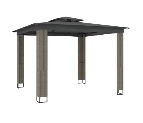 Nojume Ar Dubultu Jumtu, Antracītpelēka, 2,94X2,94 M, Tērauds Vidaxl