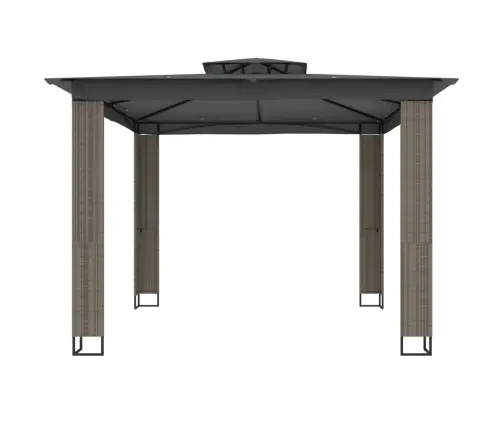 Nojume Ar Dubultu Jumtu, Antracītpelēka, 2,94X2,94 M, Tērauds Vidaxl