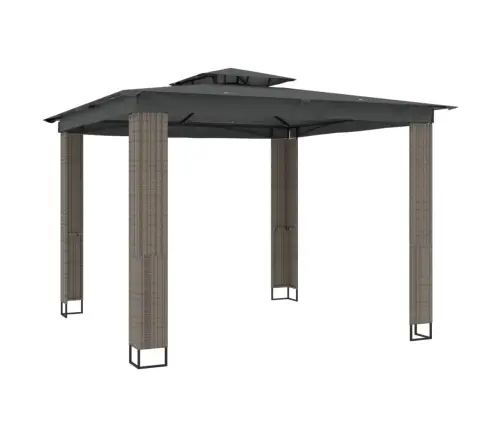 Nojume Ar Dubultu Jumtu, Antracītpelēka, 2,94X2,94 M, Tērauds Vidaxl