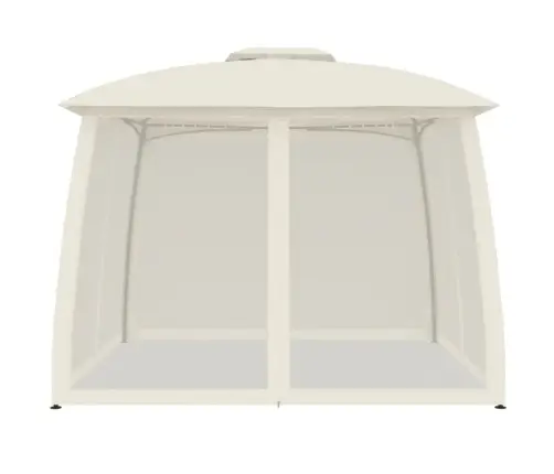 Pavėsinė Su Stogu Ir Sienomis, Kreminė, 2,93X2,93M, Plienas