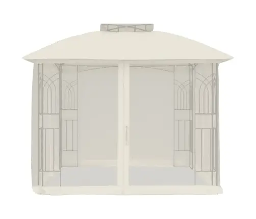 Dārza Nojume, Dubults Jumts, Sienas, 2,94X2,94 M, Tērauds, Bēša Vidaxl