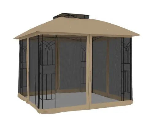 Dārza Nojume, Dubults Jumts, Sienas, 2,94X2,94 M, Tērauds Vidaxl