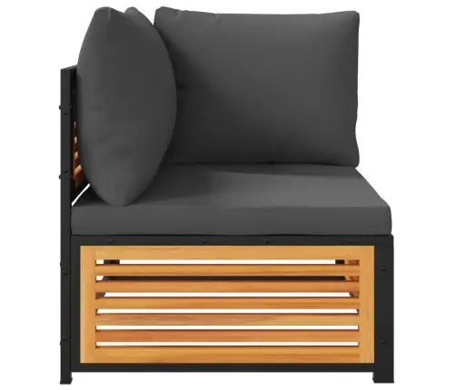 Dārza Stūra Dīvāns Ar Spilveniem, Akācijas Masīvkoks Vidaxl