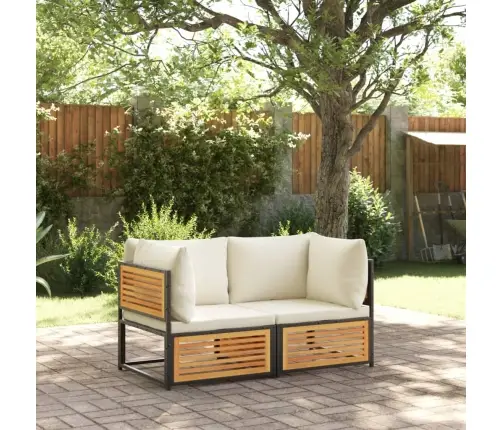 Kampinė Sodo Sofos Dalis Su Pagalvėlėmis, Akacijos Masyvas