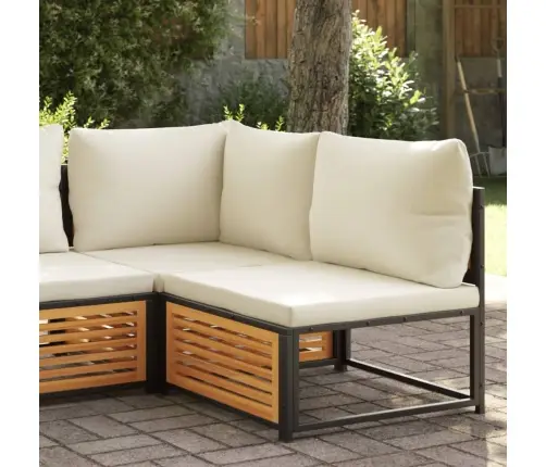 Dārza Dīvāns Ar Matračiem, Bez Roku Balstiem, Akācijas Koks Vidaxl