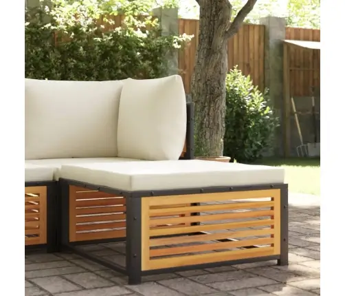 Dārza Soliņš Ar Spilvenu, 68X68X30 Cm, Akācijas Masīvkoks Vidaxl