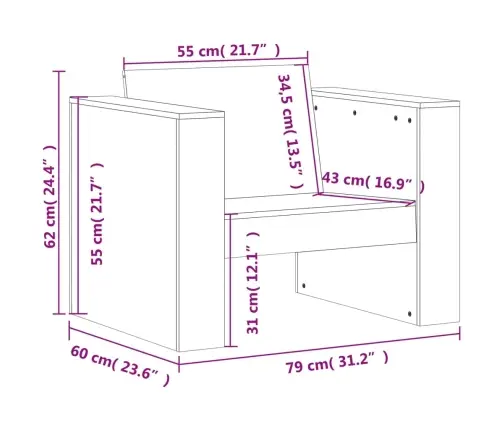2-Daļīgs Dārza Atpūtas Mēbeļu Komplekts, Balts Priedes Koks Vidaxl
