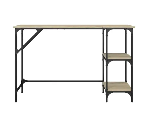 Rakstāmgalds, 120X50X75 Cm, Metāls, Inženierijas Koks, Ozolkoka Vidaxl