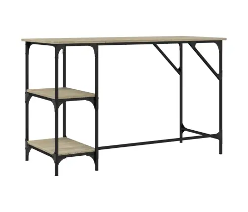 Rakstāmgalds, 120X50X75 Cm, Metāls, Inženierijas Koks, Ozolkoka Vidaxl