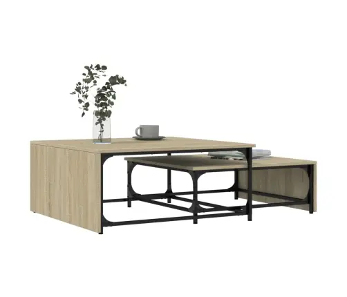 Sustumiami Kavos Staliukai, 2Vnt., Ąžuolo, Mediena Ir Metalas