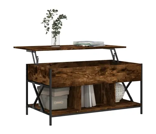 Kavos Staliukas, Dūminis, 100X55X50cm Apdirbta Mediena/Metalas