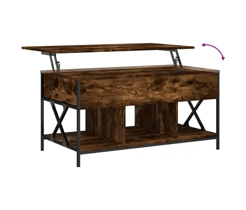 Kavos Staliukas, Dūminis, 100X55X50cm Apdirbta Mediena/Metalas