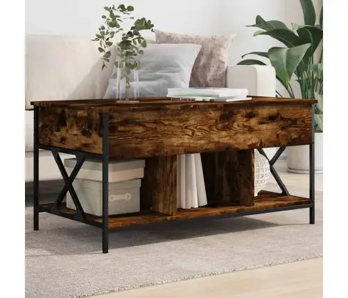 Kavos Staliukas, Dūminis, 100X55X50cm Apdirbta Mediena/Metalas