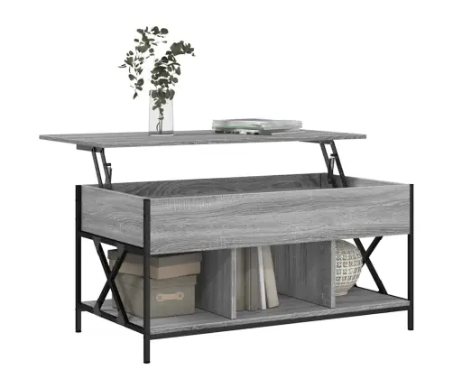 Kafijas Galdiņš, Pelēka Ozola, 100X55X50 Cm, Inženierijas Koks Vidaxl