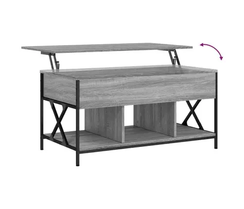 Kafijas Galdiņš, Pelēka Ozola, 100X55X50 Cm, Inženierijas Koks Vidaxl