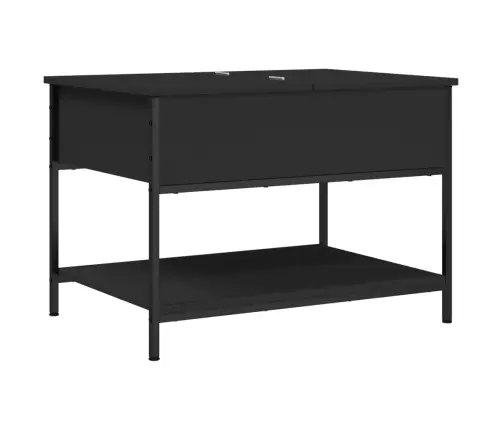 Kafijas Galdiņš, Melns, 70X50X50 Cm, Inženierijas Koks, Metāls Vidaxl