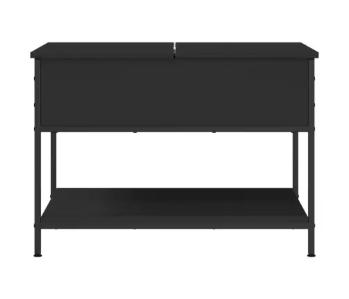 Kafijas Galdiņš, Melns, 70X50X50 Cm, Inženierijas Koks, Metāls Vidaxl