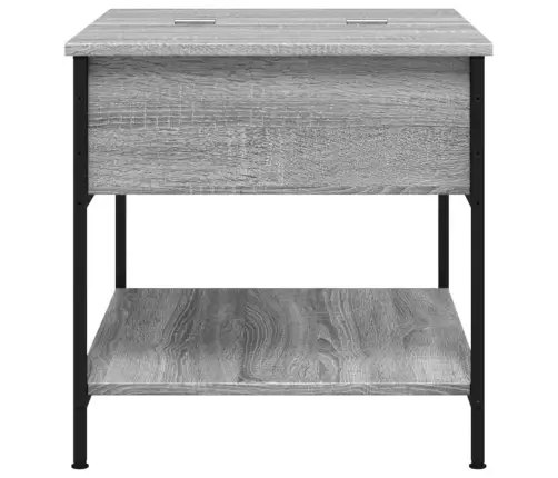 Kavos Staliukas, Pilkas Ąžuolo, 70X50X50cm Mediena Ir Metalas Kavos Staliukas, Pilkas Ąžuolo, 70X50X50cm Mediena Ir Metalas