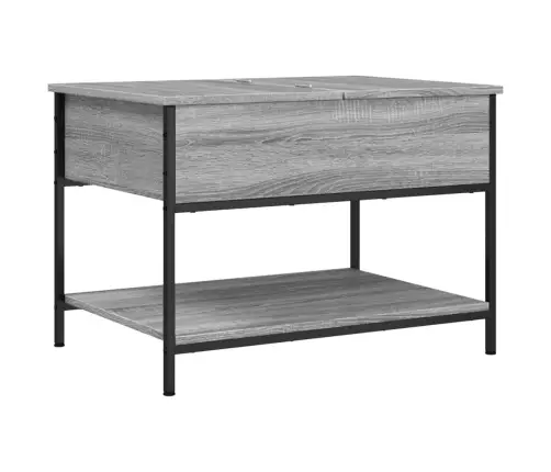 Kavos Staliukas, Pilkas Ąžuolo, 70X50X50cm Mediena Ir Metalas Kavos Staliukas, Pilkas Ąžuolo, 70X50X50cm Mediena Ir Metalas