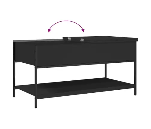 Kohvilaud, Must, 100 X 50 X 50 cm Tehispuit Ja Metall