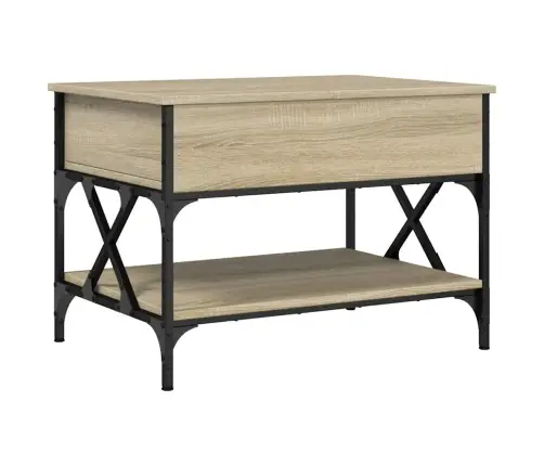 Kohvilaud, Sonoma Tamm, 70 X 50 X 50 cm Tehispuit Ja Metall Kohvilaud, Sonoma Tamm, 70 X 50 X 50 cm Tehispuit Ja Metall