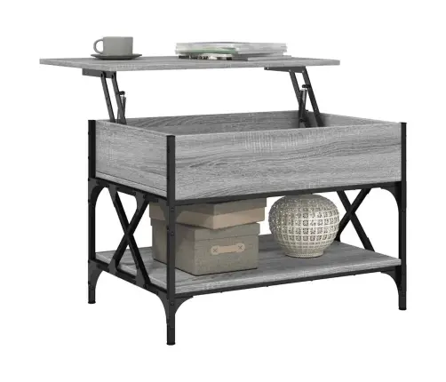 Kafijas Galdiņš, Pelēka Ozola, 70X50X50 Cm, Inženierijas Koks Vidaxl