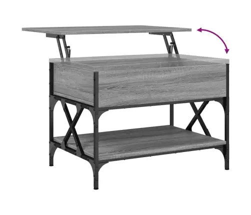 Kafijas Galdiņš, Pelēka Ozola, 70X50X50 Cm, Inženierijas Koks Vidaxl