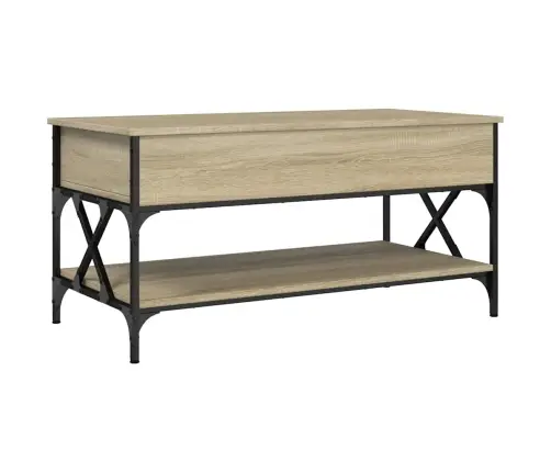 Kavos Staliukas, Ąžuolo, 100X50X50cm Apdirbta Mediena/Metalas Kavos Staliukas, Ąžuolo, 100X50X50cm Apdirbta Mediena/Metalas