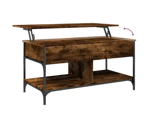 Kohvilaud, Suitsutamm, 100 X 50 X 50 cm Tehispuit Ja Metall