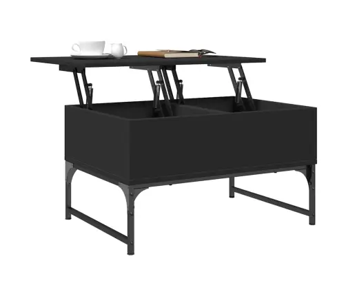 Kavos Staliukas, Juodas, 70X50X40cm Apdirbta Mediena/Metalas