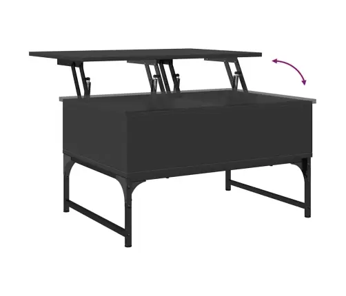 Kavos Staliukas, Juodas, 70X50X40cm Apdirbta Mediena/Metalas