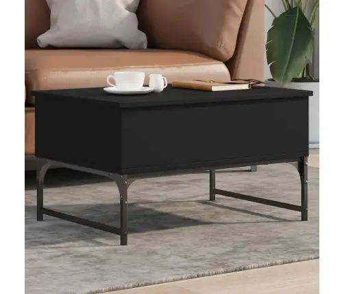 Kavos Staliukas, Juodas, 70X50X40cm Apdirbta Mediena/Metalas
