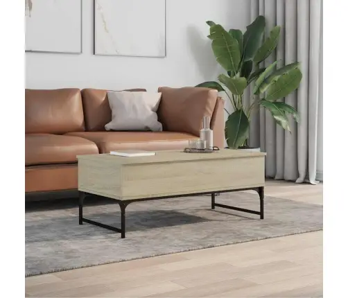 Kafijas Galdiņš, Ozola Krāsa, 100X50X40 Cm, Inženierijas Koks Vidaxl