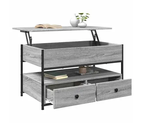 Kohvilaud, Hall Sonoma Tamm, 85X50X50 cm Tehispuit Ja Metall