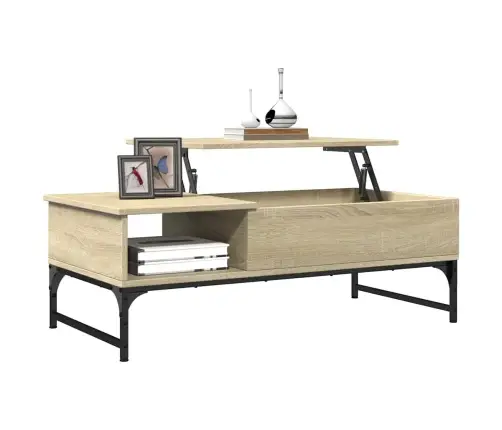 Kohvilaud, Sonoma Tamm, 100 X 50 X 35 cm Tehispuit Ja Metall