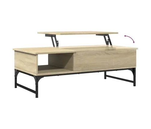 Kohvilaud, Sonoma Tamm, 100 X 50 X 35 cm Tehispuit Ja Metall