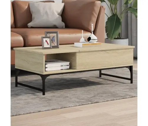 Kohvilaud, Sonoma Tamm, 100 X 50 X 35 cm Tehispuit Ja Metall