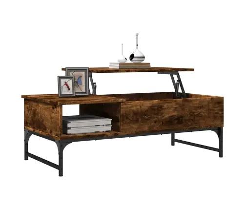 Kohvilaud, Suitsutamm, 100 X 50 X 35 cm Tehispuit Ja Metall Kohvilaud, Suitsutamm, 100 X 50 X 35 cm Tehispuit Ja Metall