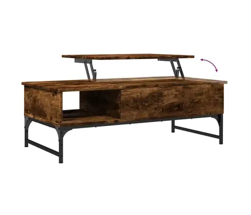 Kohvilaud, Suitsutamm, 100 X 50 X 35 cm Tehispuit Ja Metall Kohvilaud, Suitsutamm, 100 X 50 X 35 cm Tehispuit Ja Metall