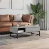 Kohvilaud, Hall Sonoma Tamm, 100X50X35 cm Tehispuit Ja Metall Kohvilaud, Hall Sonoma Tamm, 100X50X35 cm Tehispuit Ja Metall