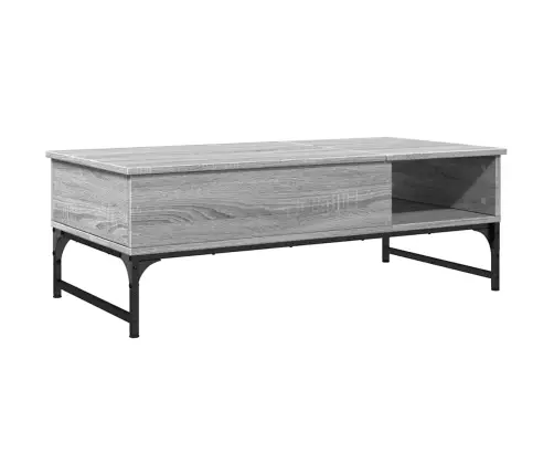 Kohvilaud, Hall Sonoma Tamm, 100X50X35 cm Tehispuit Ja Metall Kohvilaud, Hall Sonoma Tamm, 100X50X35 cm Tehispuit Ja Metall