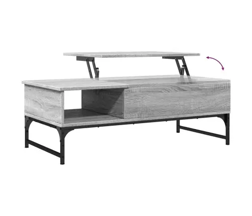 Kohvilaud, Hall Sonoma Tamm, 100X50X35 cm Tehispuit Ja Metall Kohvilaud, Hall Sonoma Tamm, 100X50X35 cm Tehispuit Ja Metall