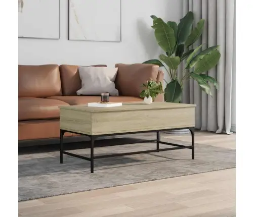 Kafijas Galdiņš, Ozola Krāsa, 100X50X45 Cm, Inženierijas Koks Vidaxl