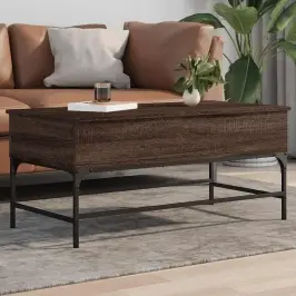 Kohvilaud, Pruun Tamm, 100 X 50 X 45 cm Tehispuit Ja Metall