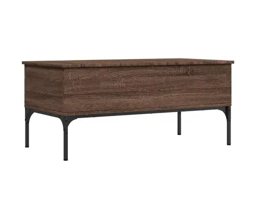 Kavos Staliukas, Rudas Ąžuolo, 100X50X45cm Mediena/Metalas Kavos Staliukas, Rudas Ąžuolo, 100X50X45cm Mediena/Metalas