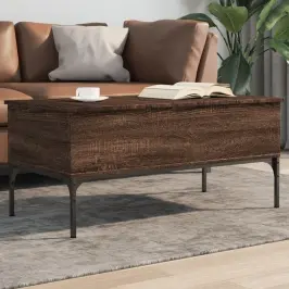 Kavos Staliukas, Rudas Ąžuolo, 100X50X45cm Mediena/Metalas